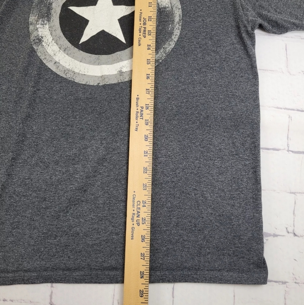 Marvel Comics T-Shirt Mens Large Captain America Avengers Superhero Solider Gray - Picture 7 of 12
